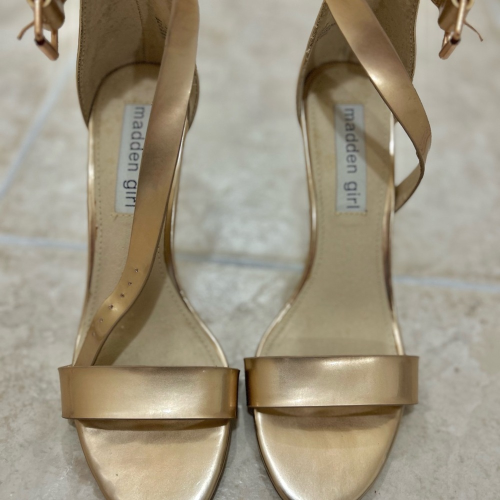 Madden Girl Metallic Gold Heels